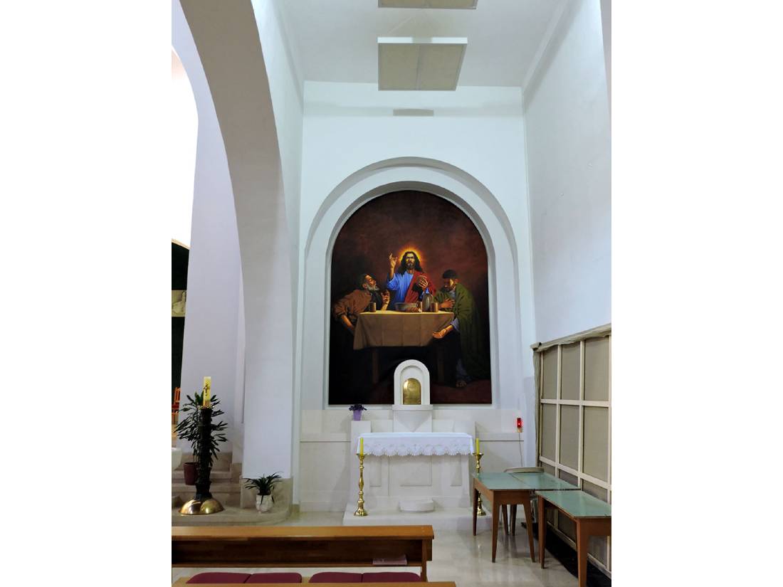 Napinjanje platna - Crkva Gospe od Ružarija